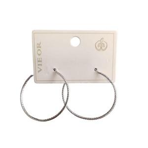 Pendientes de Argolladas Plateadas. Gema Medina