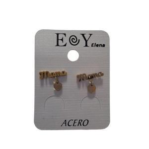 Pendientes Mamá Corazón Dorado. Gema Medina