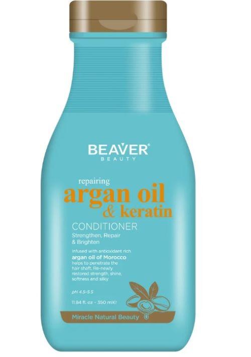Acondicionador reparador de aceite de argán y queratina Beaver 350ml. Beaver Beauty