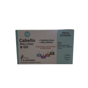 Tratamiento de Cabello, piel y Uñas 3 envases 90 cápsulas. Pharma & Go