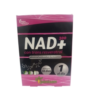 NAD+ 300 con Trans-Resveratrol 30 cápsulas. Pinisan