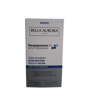 Despigmenta10 Ultra Emulsión Antimanchas Retinol Noche todo tipo de manchas 30ml. Bella Aurora