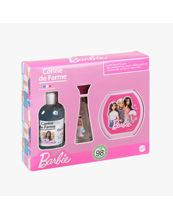 set regalo Barbie colonia + gel de ducha +fiambrera. Corine de farme