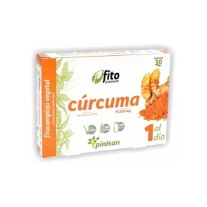 Cúrcuma con pimienta negra 30 cápsulas. Pinisan